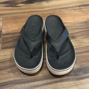 Crocks black women platform shoes